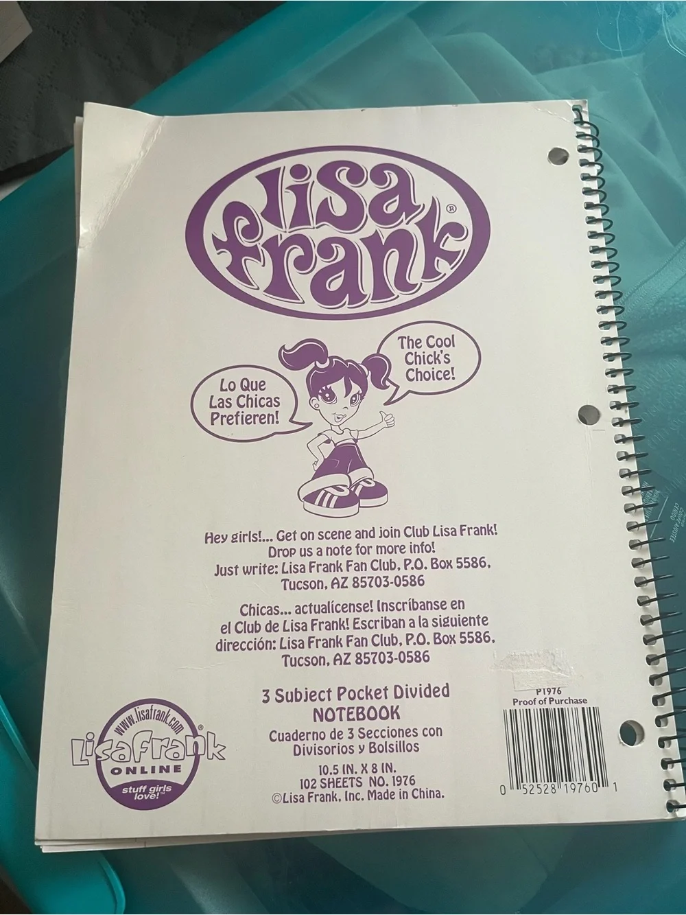 Lisa Frank Genie Girl Spiral Bound Notebook